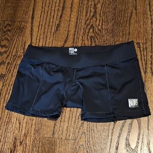 De Soto Black Mini Triathlon Shorts